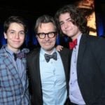 Gary Oldman With His Sons Gulliver And Charlie