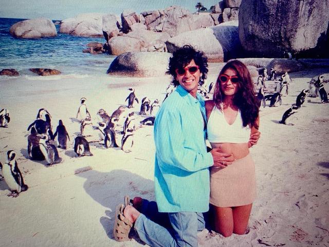 An old picture of Bhavana and Chunky Panday