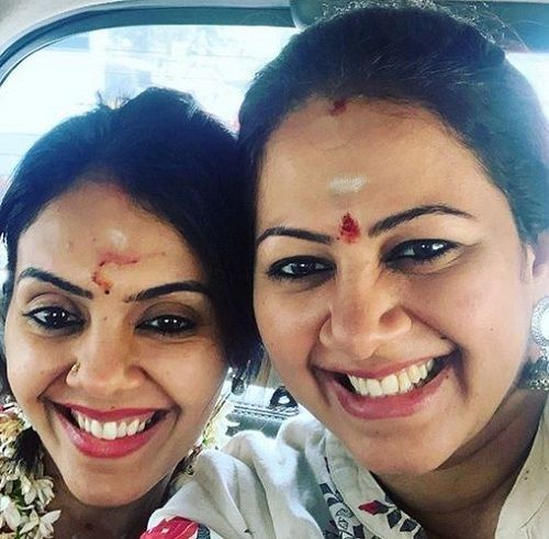 Archana Chandhoke With Her Sister