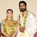 Bhavana with her husband Naveen
