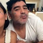 Diego Maradona with his daughter Jana Maradona