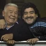 Diego Maradona with his father
