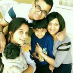 Dipika Kakar with her elder sister, brother-in-law Vinod, and nephew Pranav