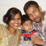 Kathi Karthika with husband and son
