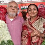 Manjul Kumar with his wife Meira Kumar