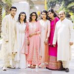 Natasha Jain with her family (from left)- brother Ekansh, sister Rushna, mother Neera, Natasha, sister-in-law Priyanka, and father Ravindra