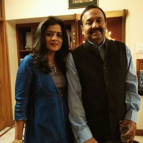 Neha Batham with her father