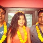 Rekha Thapa with her brothers