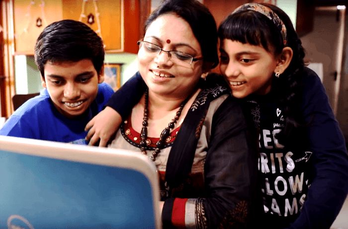 Ritu Karidhal with her children Anisha and Aditya
