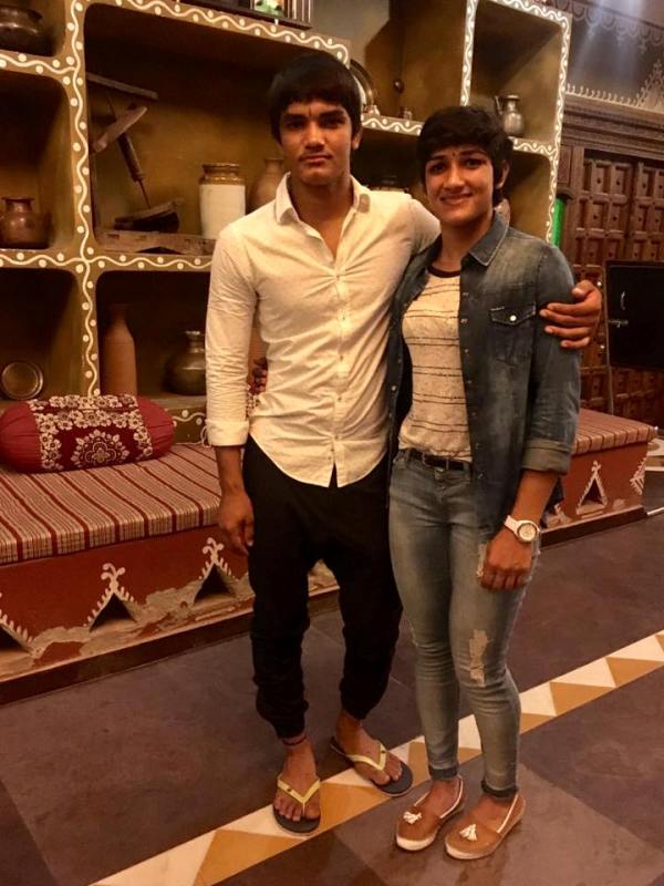 Sangeeta Phogat with her brother