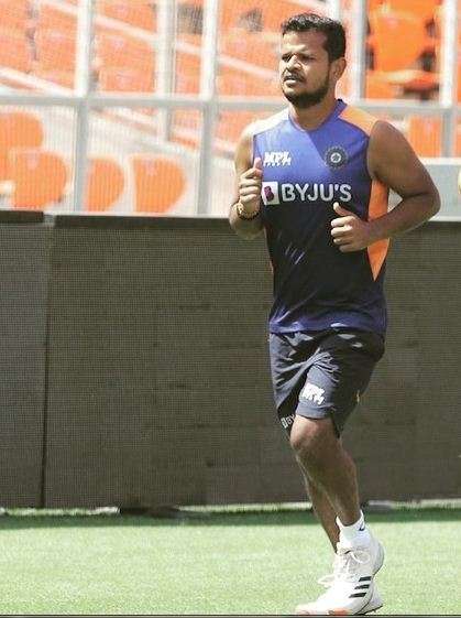 Saurabh Kumar as a net bowler
