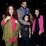 Shahbaz Khan with his wife and daughters