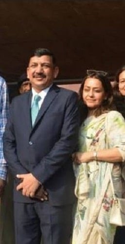 Subodh Kumar Jaiswal with his wife
