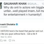 Urvashi Dholakia nad Gauhar Khan's Twitter war
