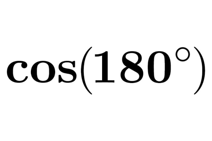 Cos 180 Degree | Cosine 180 Degree Functions